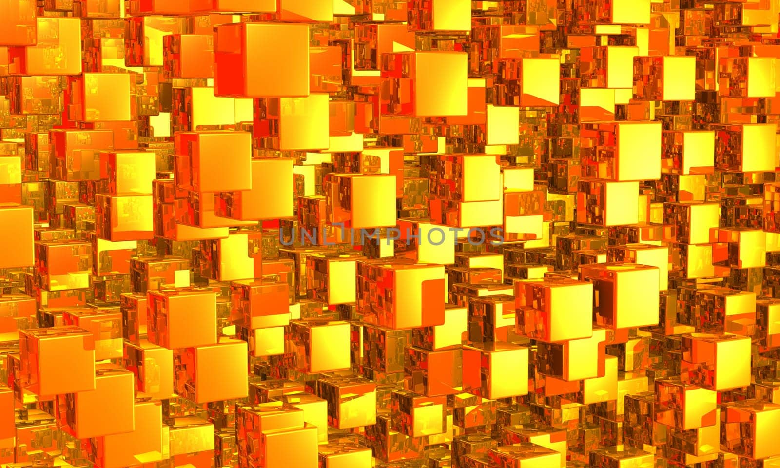 Mega cubes background gold 02