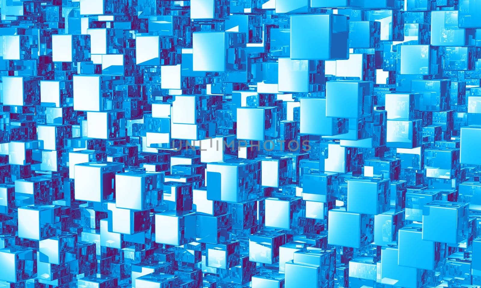 Mega cubes background blue 01