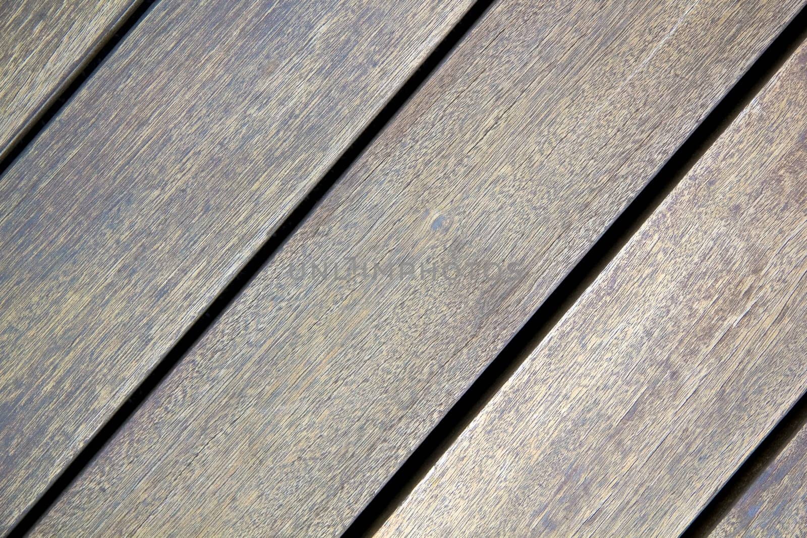 Old wooden terrace floor diagonally