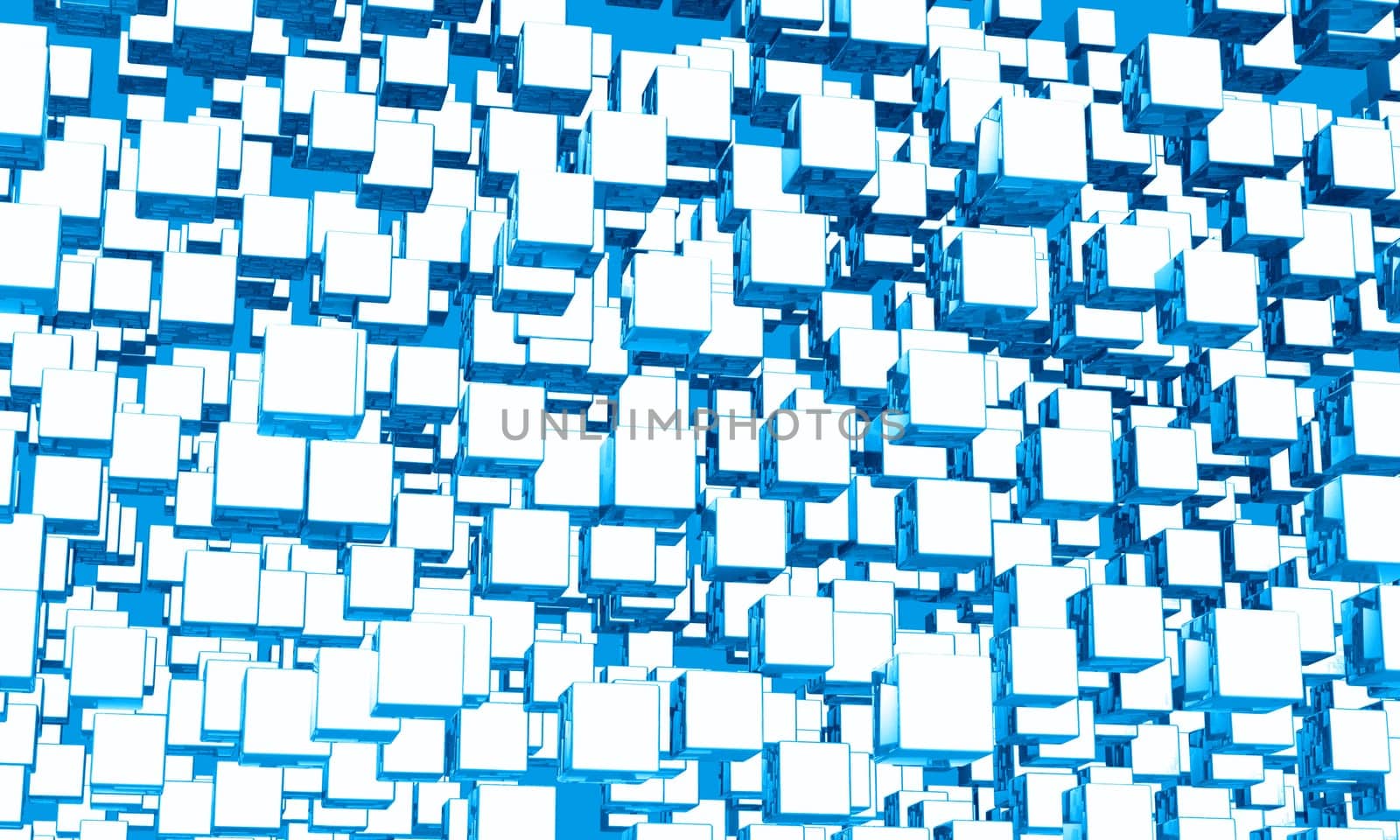 Mega cubes background blue 04