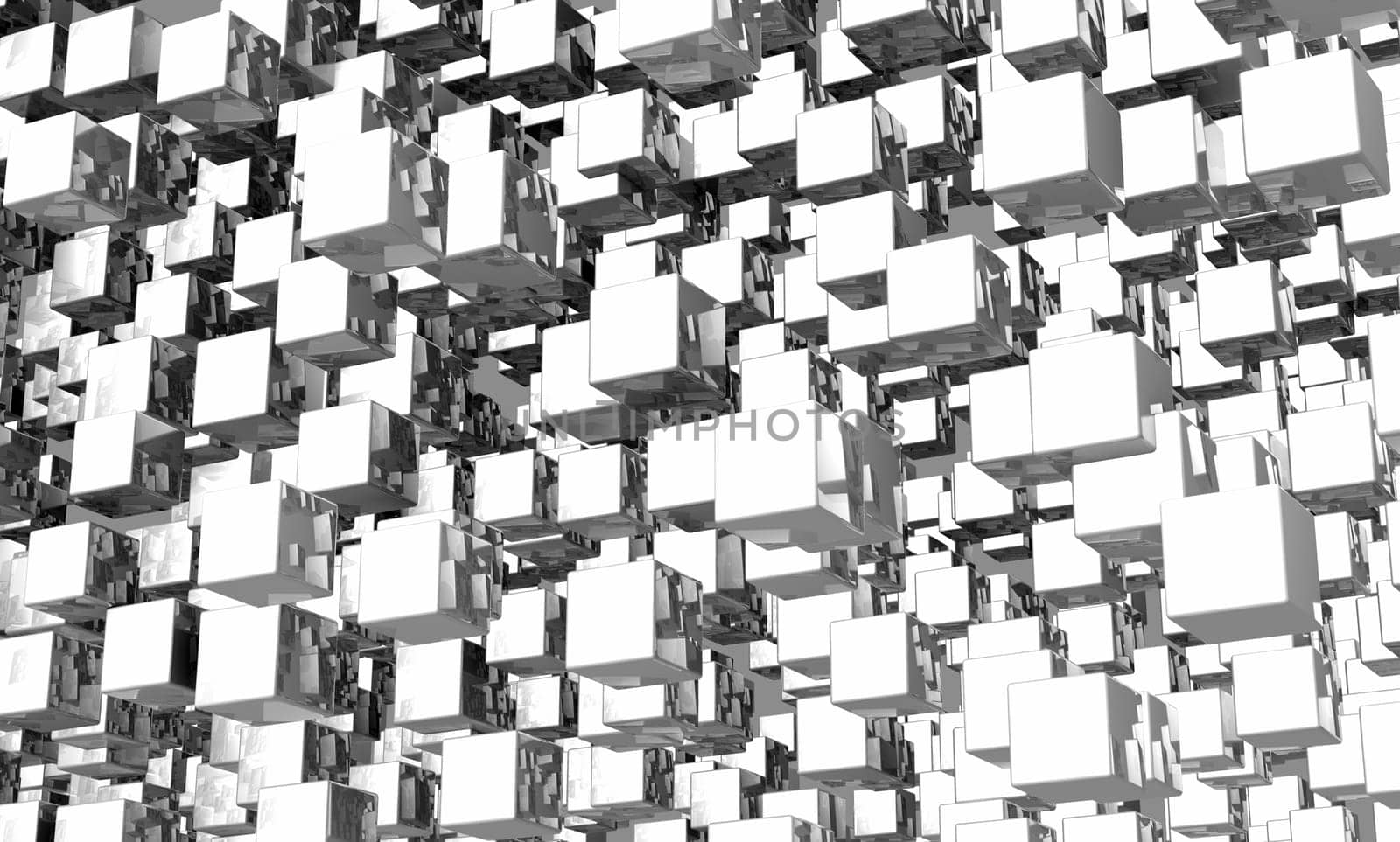Abstract background with silver dice