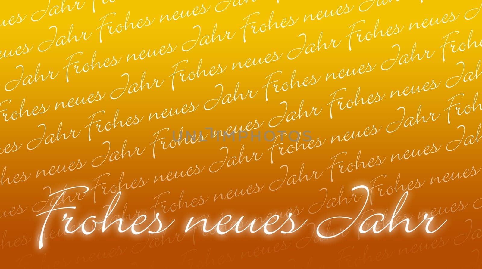 New Year's Eve Card - Happy New Year - yellow orange