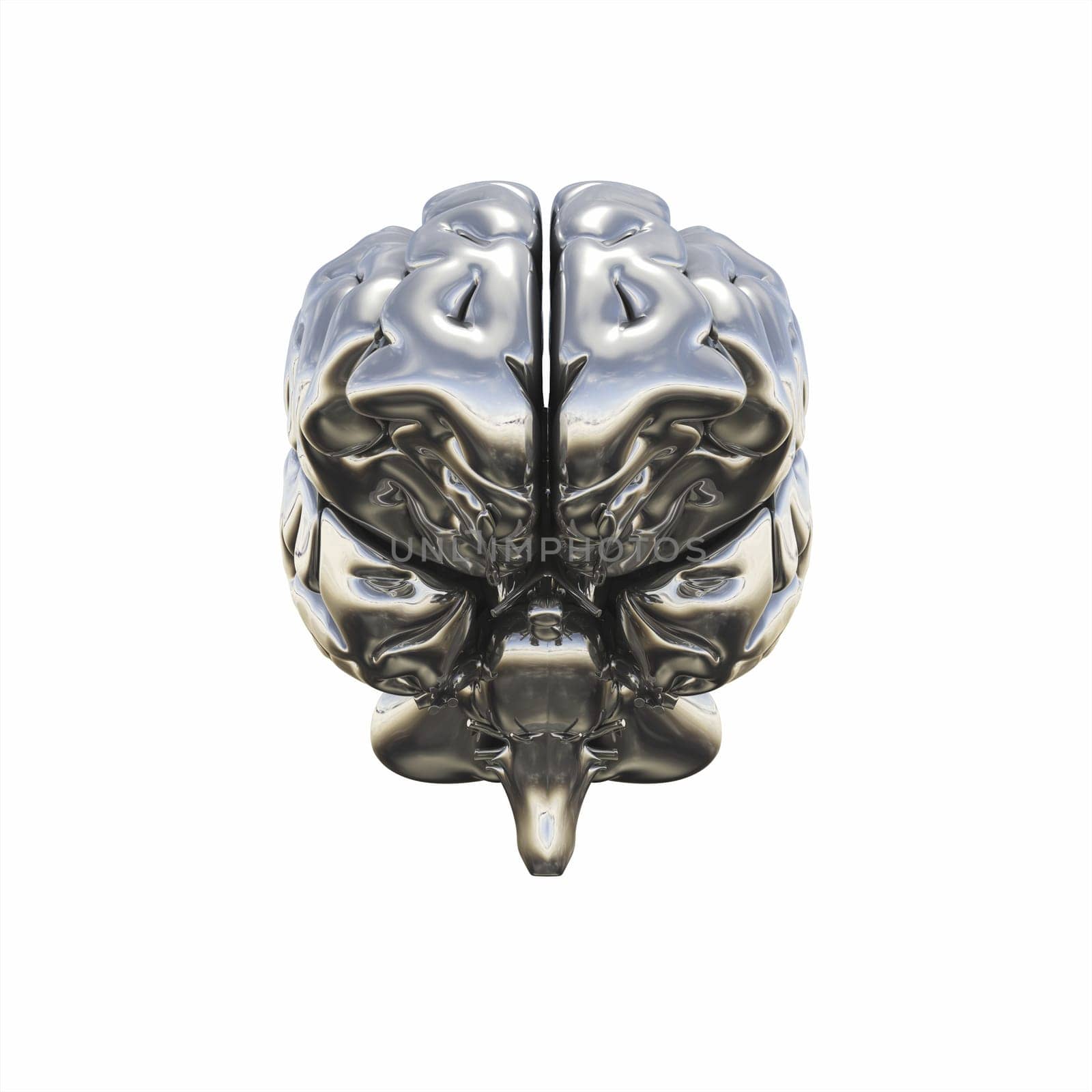 Chrome Brain - Frontal View