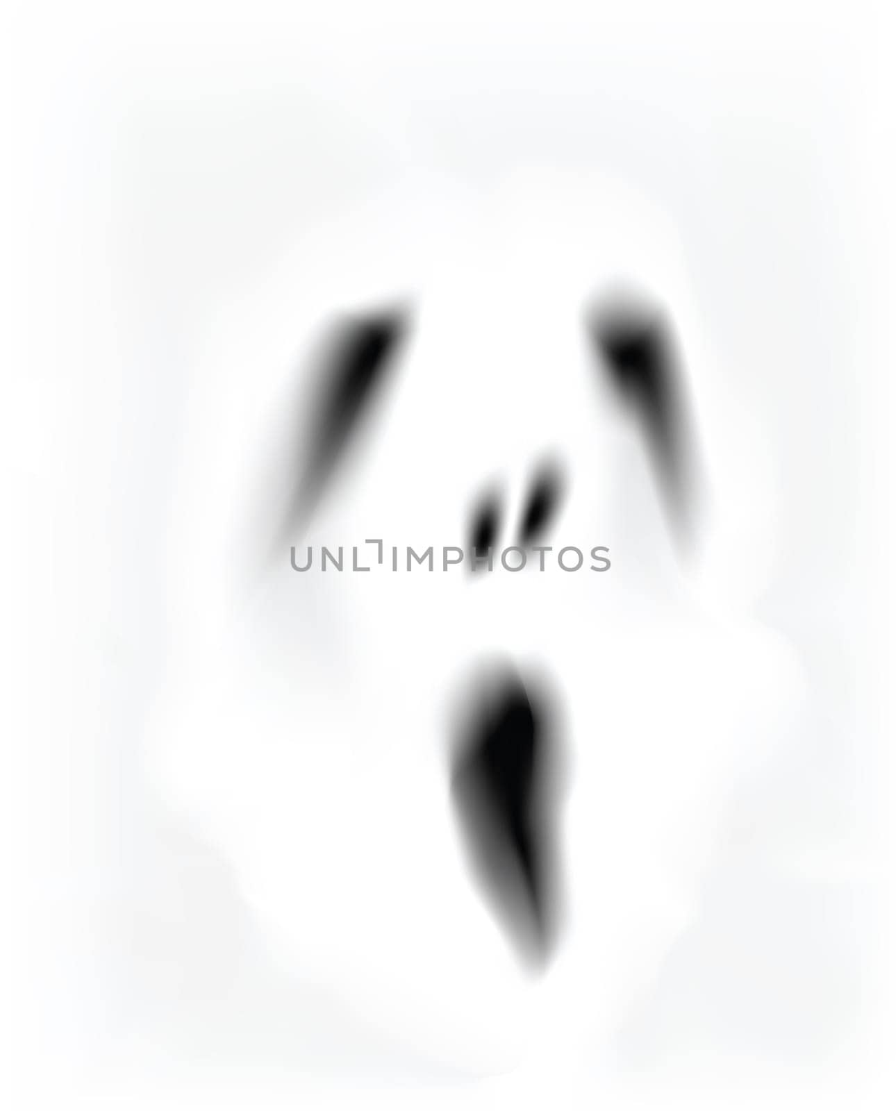 creepy ghost face vector format.