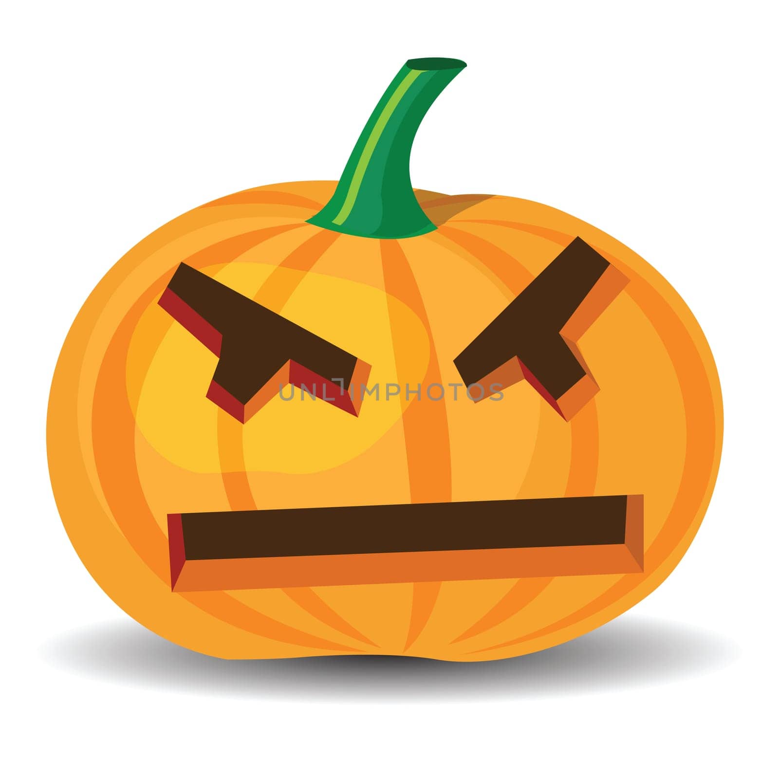halloween pumpkin with angry expressions, vector format.