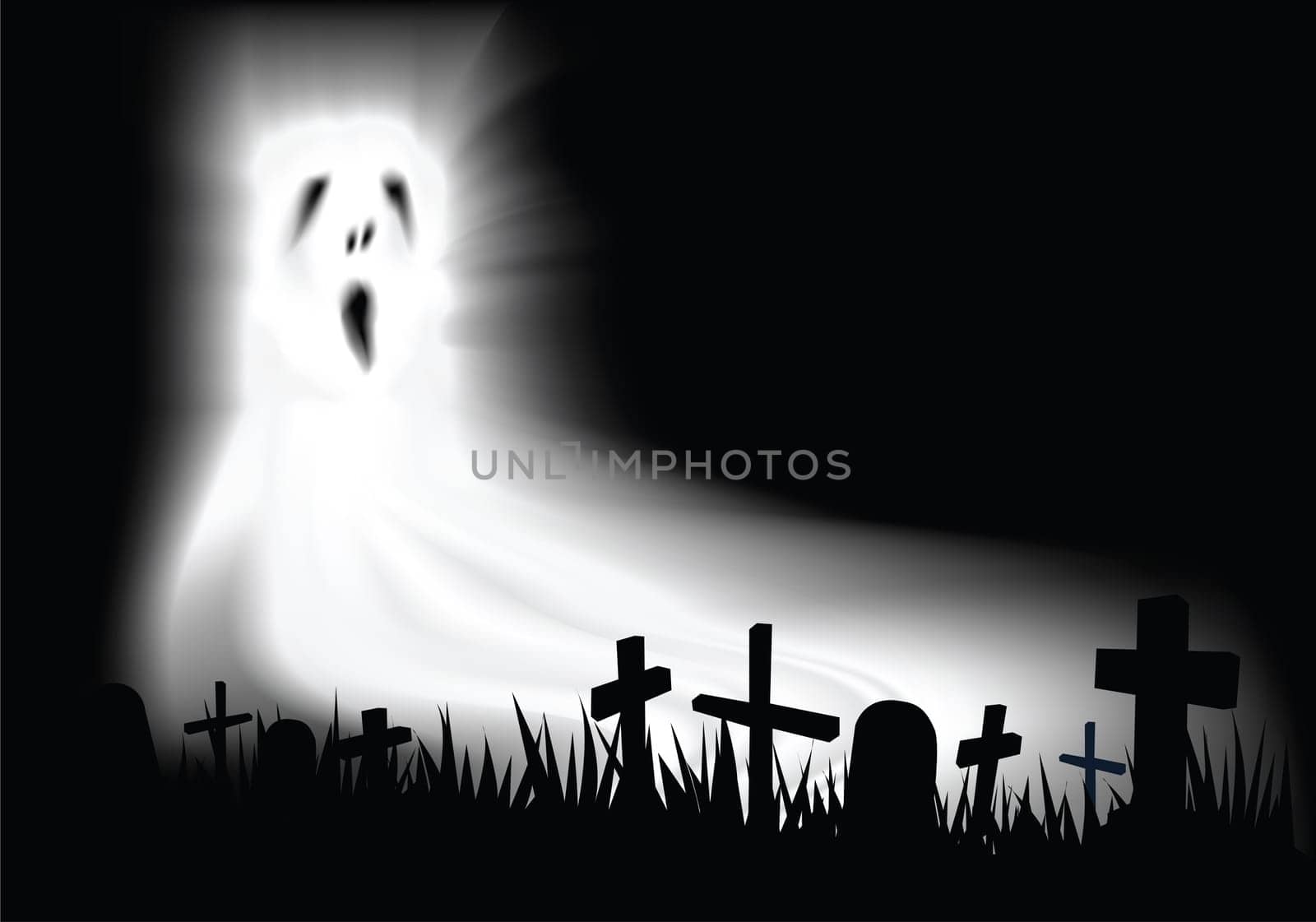 cemetery ghost background.