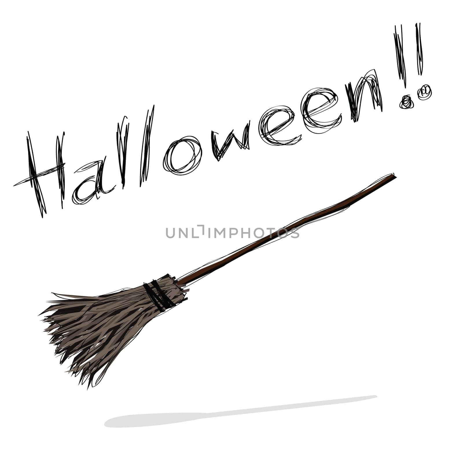 hand-drawn halloween theme message - 7 of series.