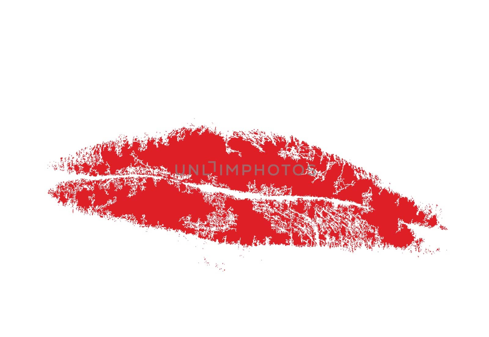 realistic lip mark in jpg and vector form, carefully transfered. isolated on white background.
