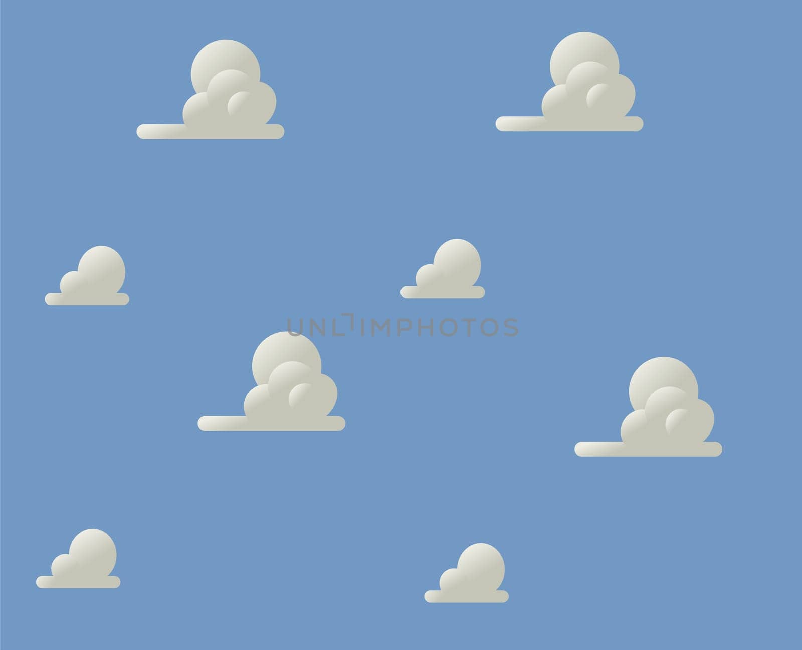 A blue sky with clouds illustration background. Vector available.