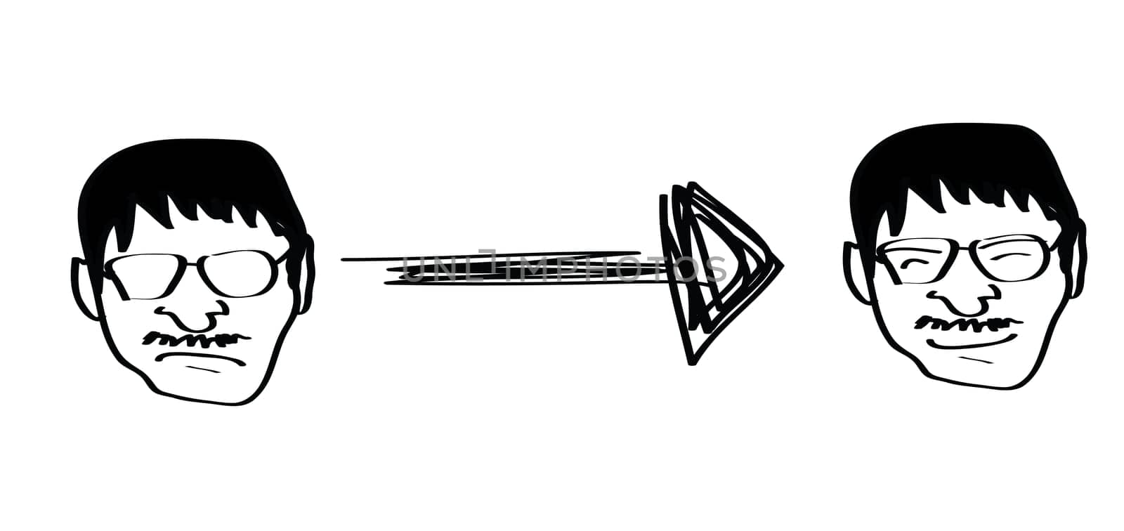 father&#039 s day greetings card design, doodle style.