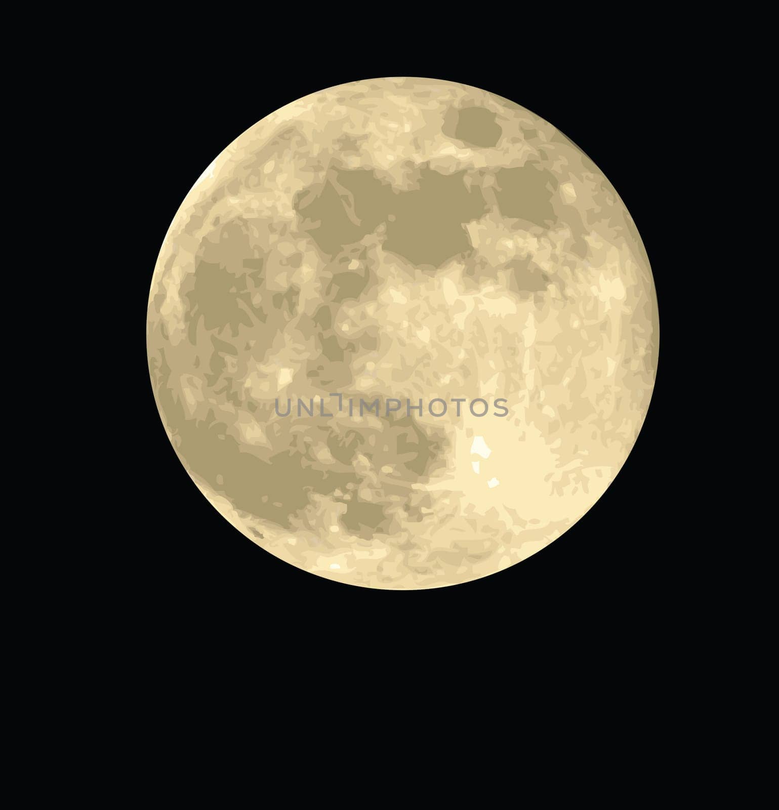 full moon with realistic textures, vector format is available.