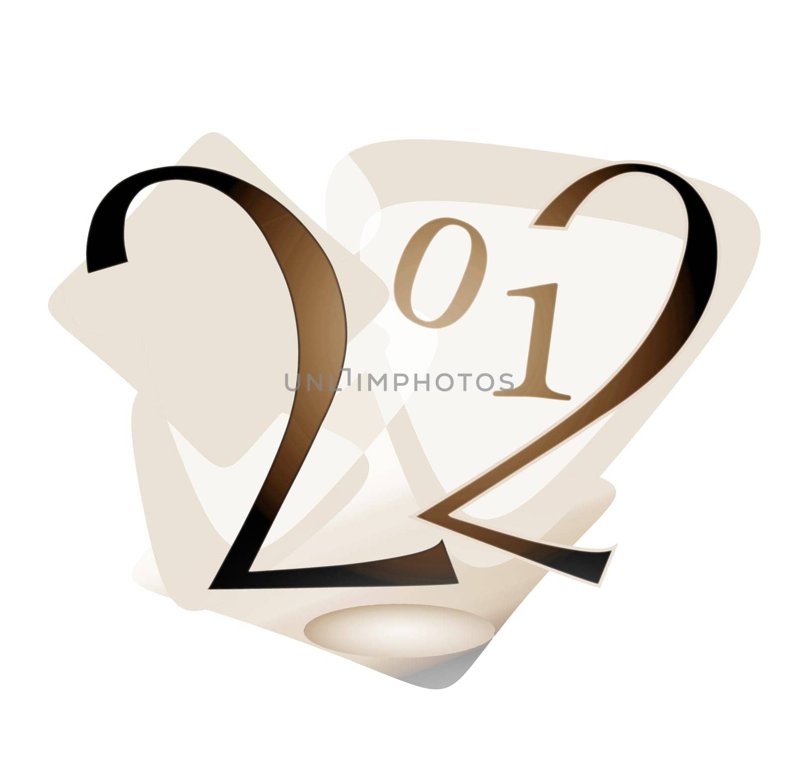 Gretting card 2012 in modern and contemporary design