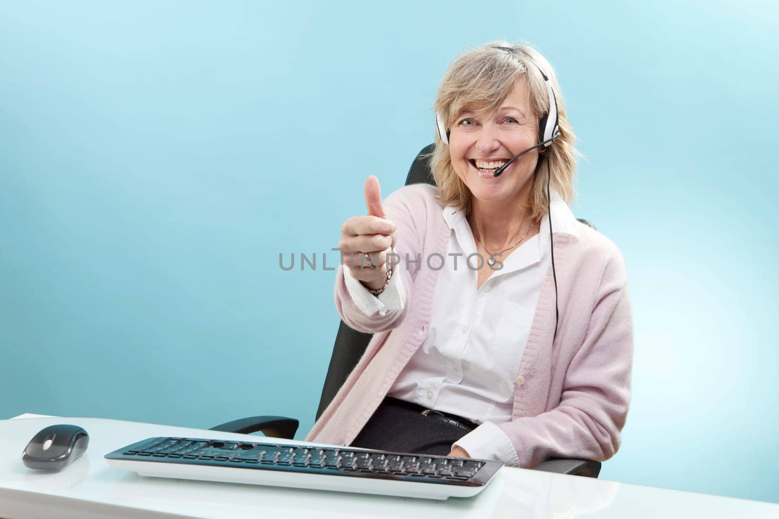 Woman with Head Set