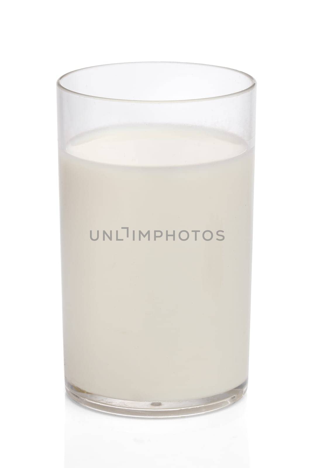 Glass of fresh milk with clipping path