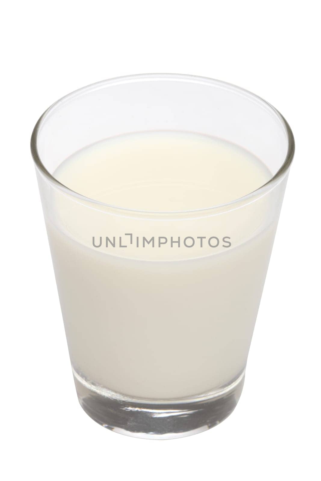 Glass of fresh milk with clipping path
