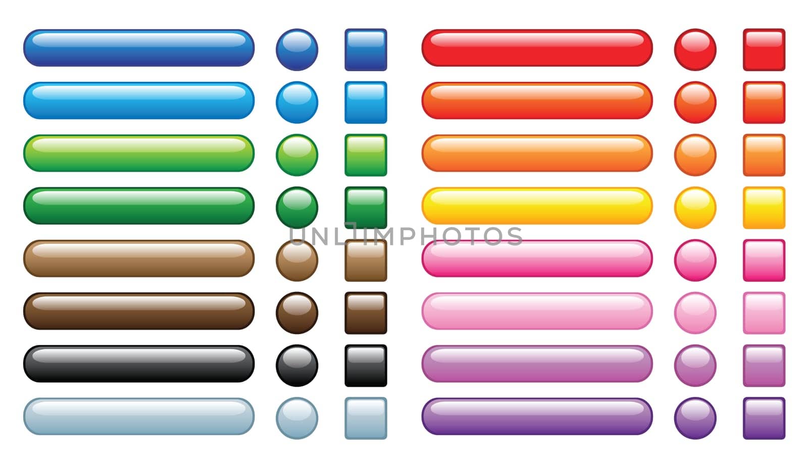 web buttons, with embed looking.
