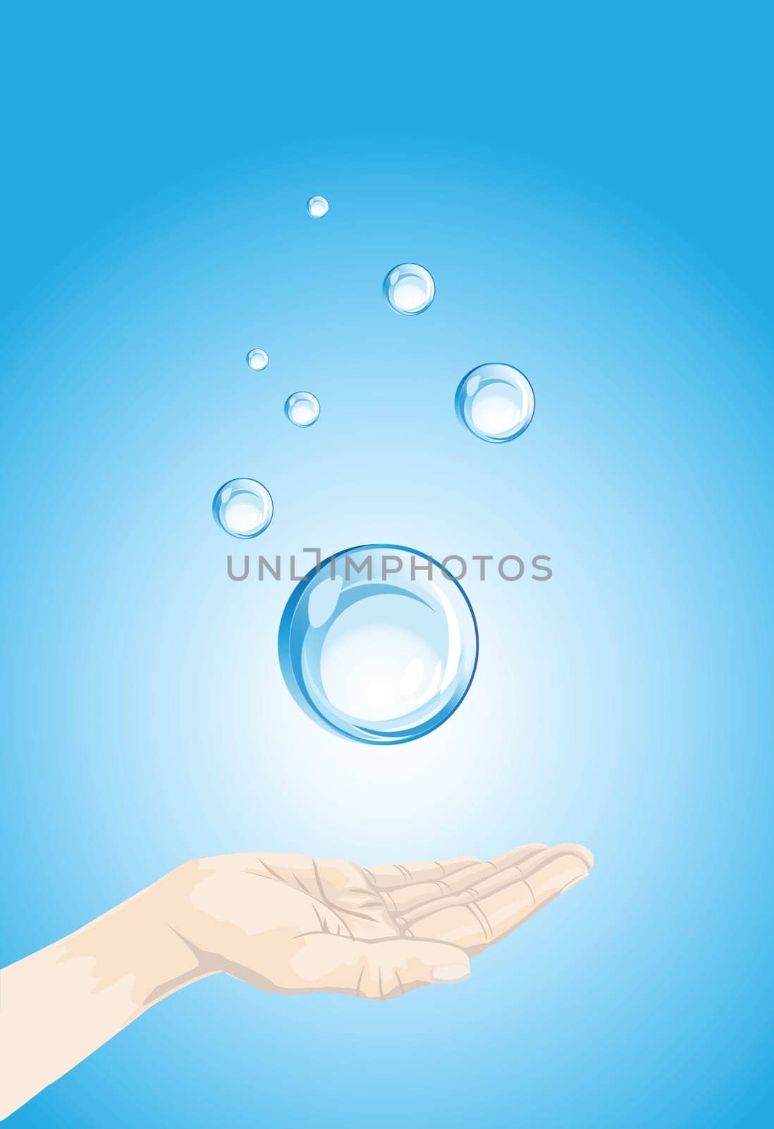 to illustrate spiritual or mind power that control water.