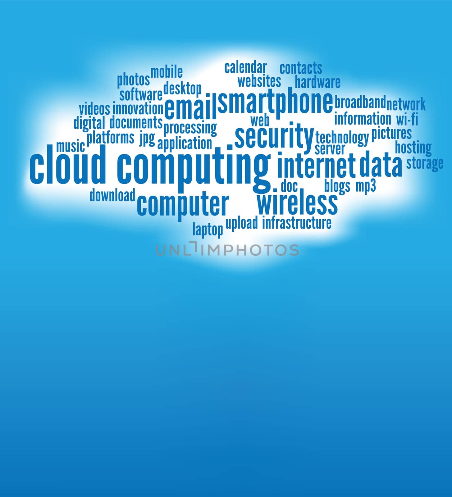 cloud computing concepts background, with copy space.