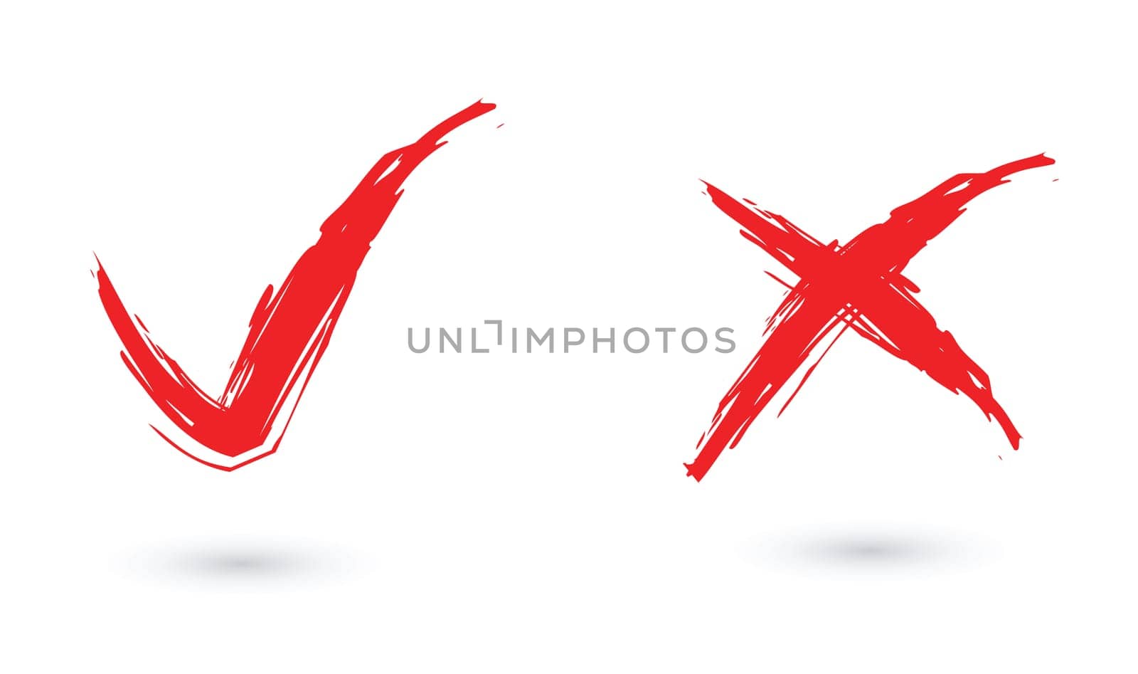 check mark in grunge style.