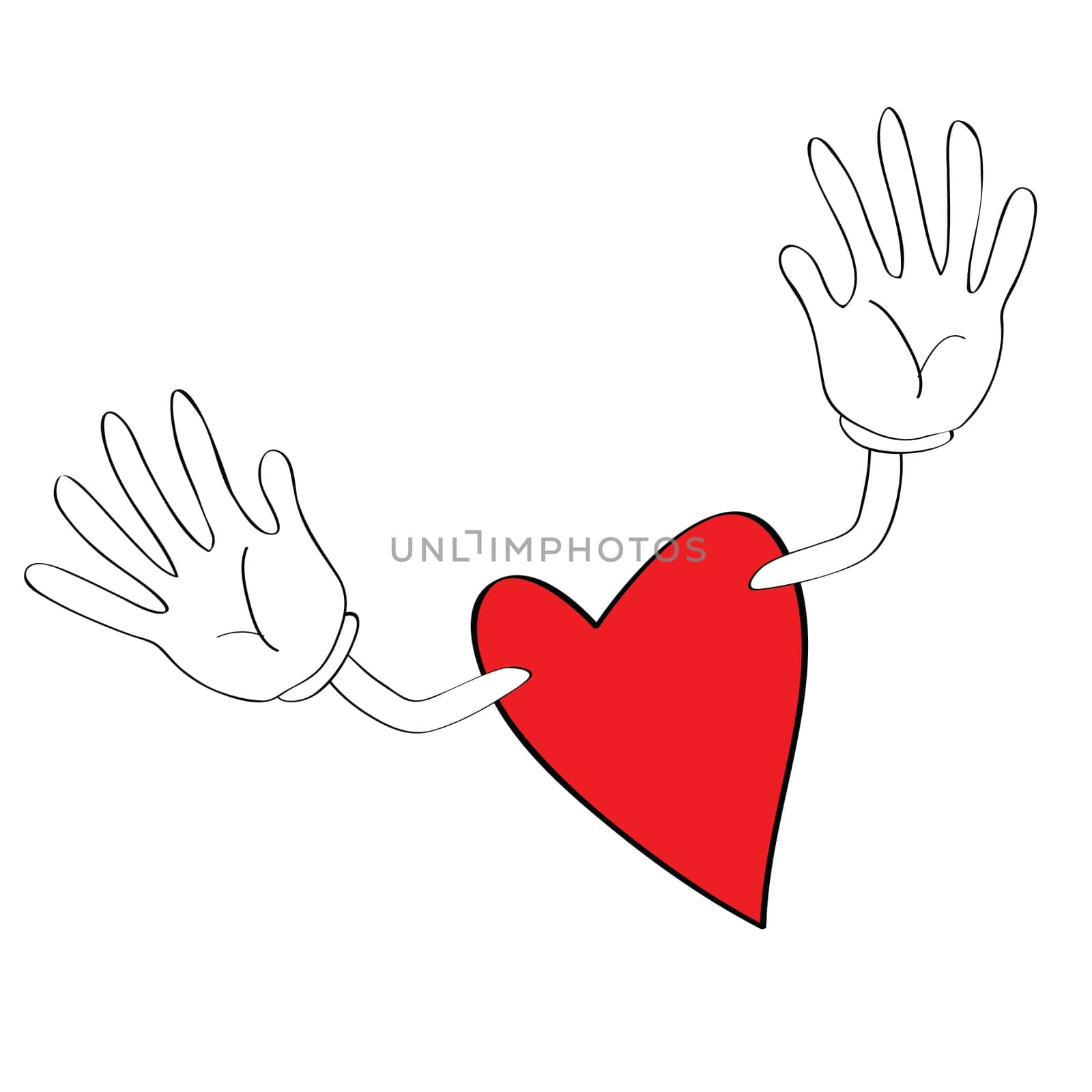 heart with open arms, please check my profile for similar drawings.