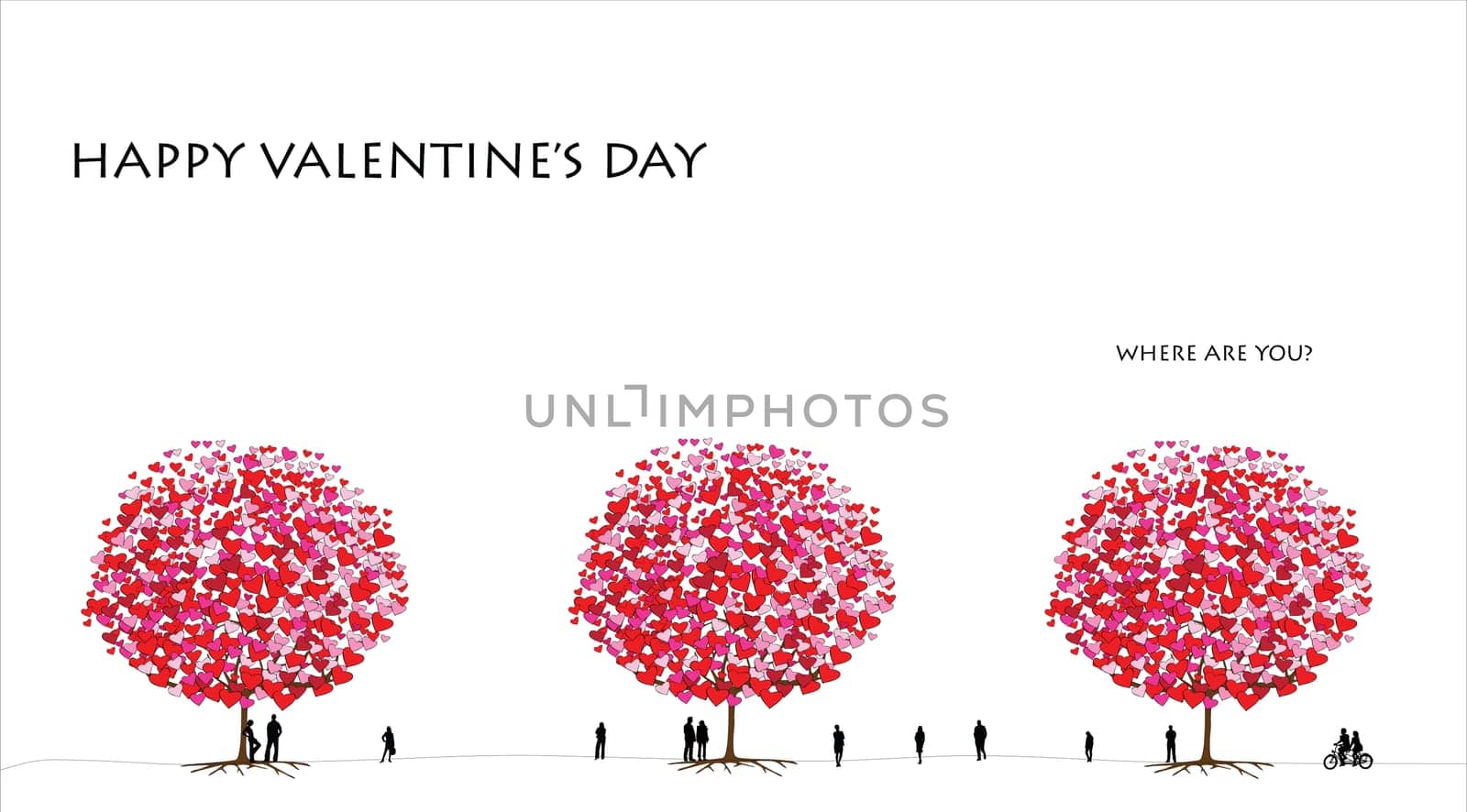 love tree series, card design for valentine&#039 s day - 01 of 06