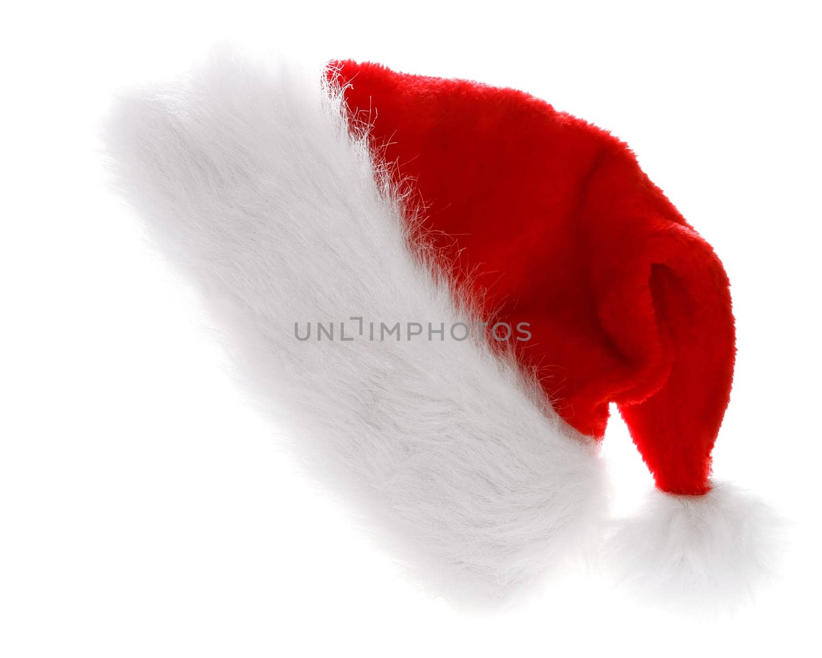 santa&#039 s hat over white background