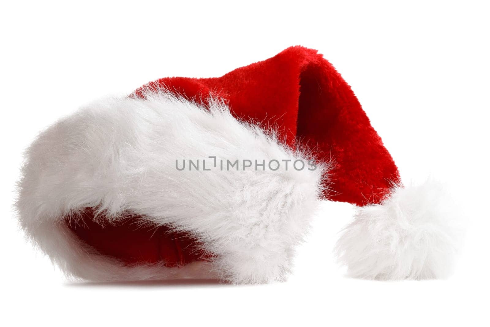 santa&#039 s hat over white background