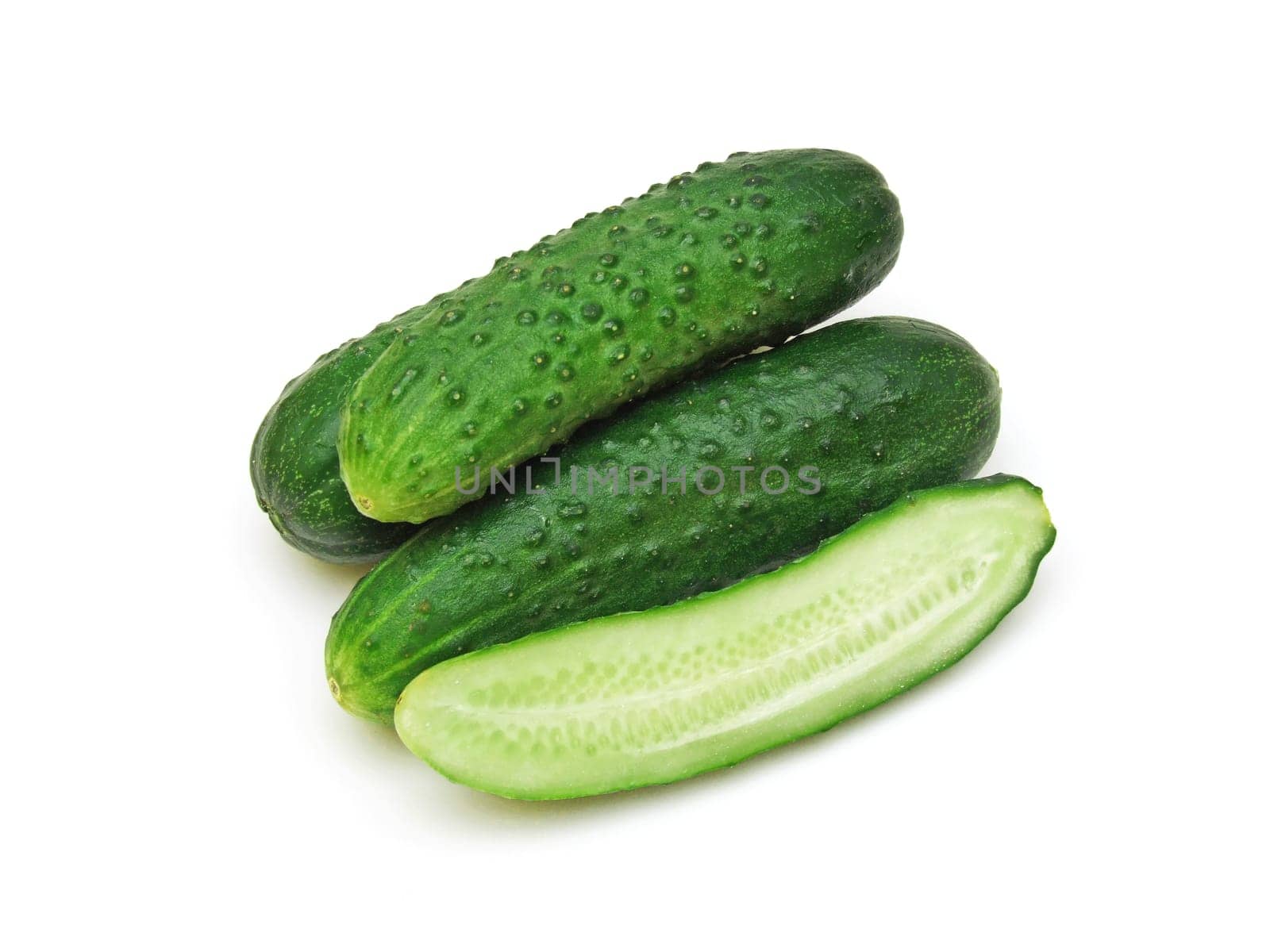 some pickling cucumbers (cucumis sativus)