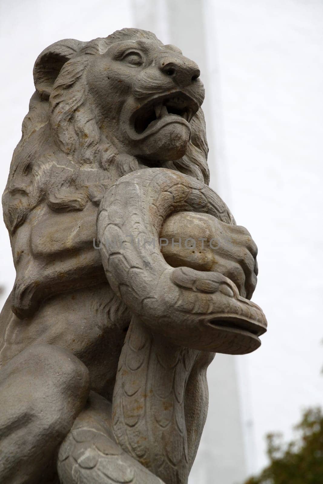 Lion with snake at the museum café in Celle