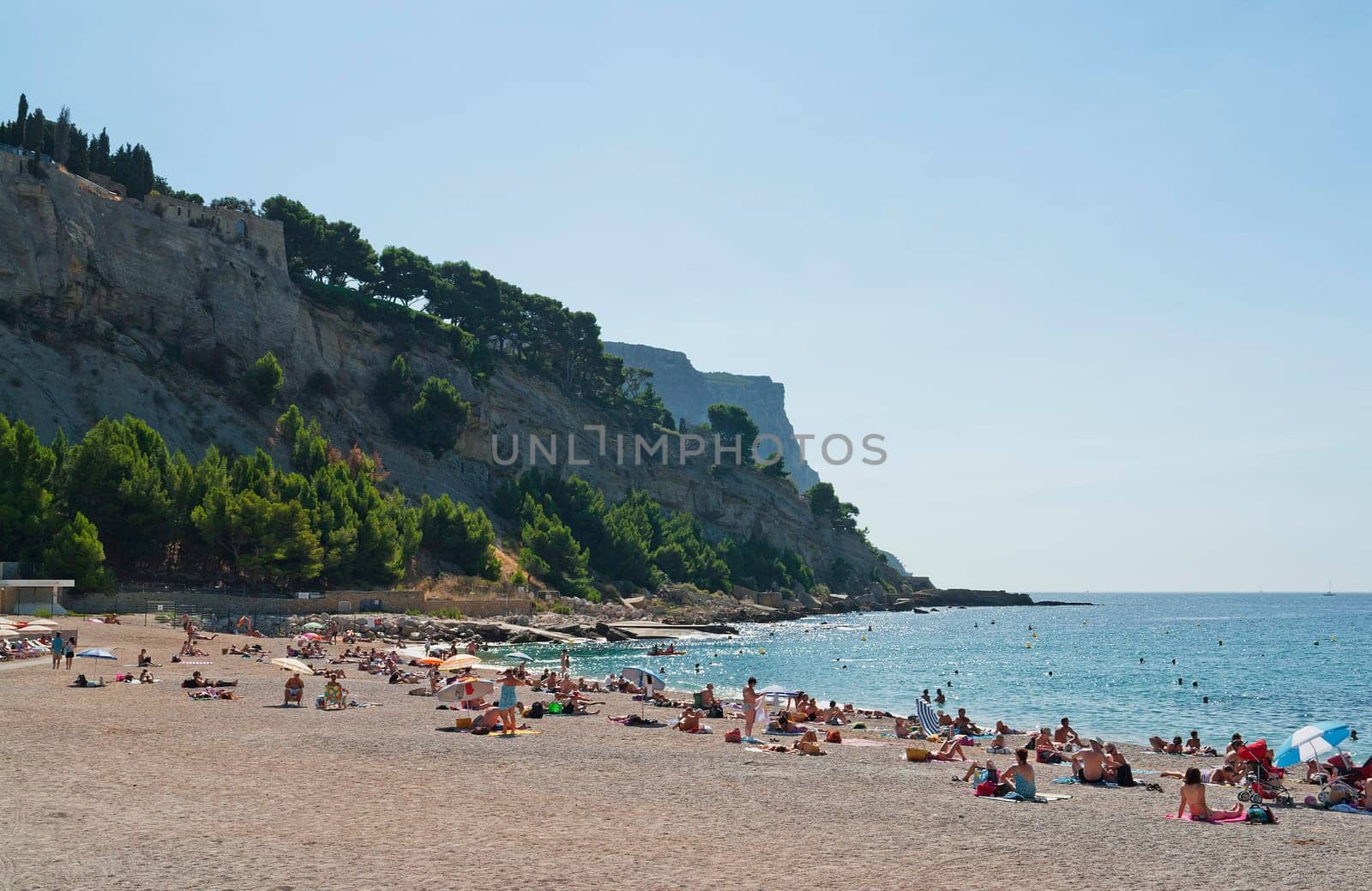 The beach of Cassis in the south of France
