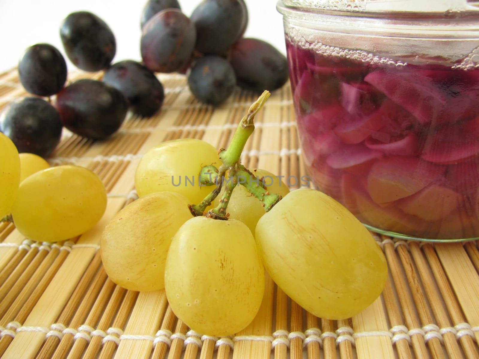 Blue and white grape jam