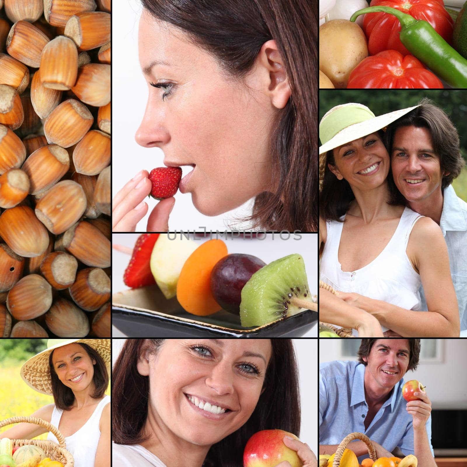 Healthy eating mosaic