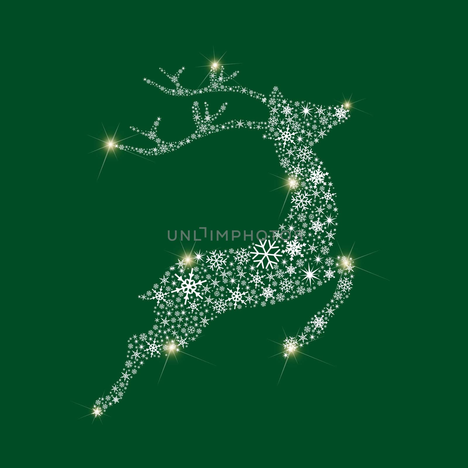 Christmas card with reindeer