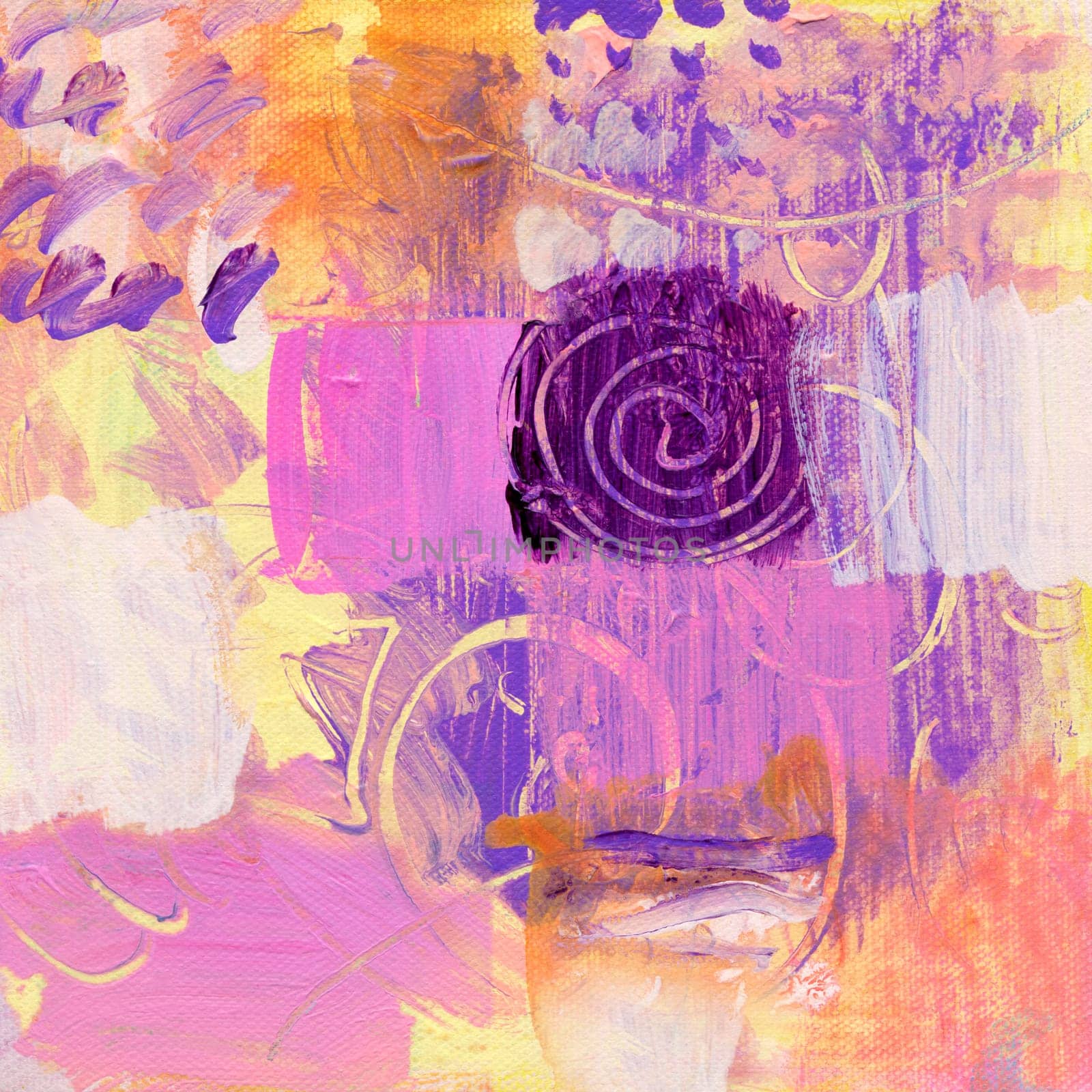 Abstract Hand Painted Textures on Canvas Texture