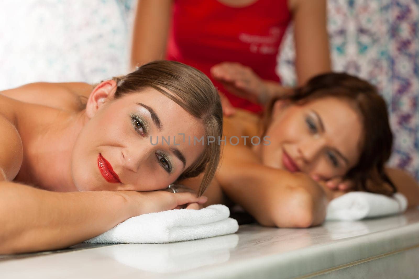 Wellness - Girlfriends having a massage