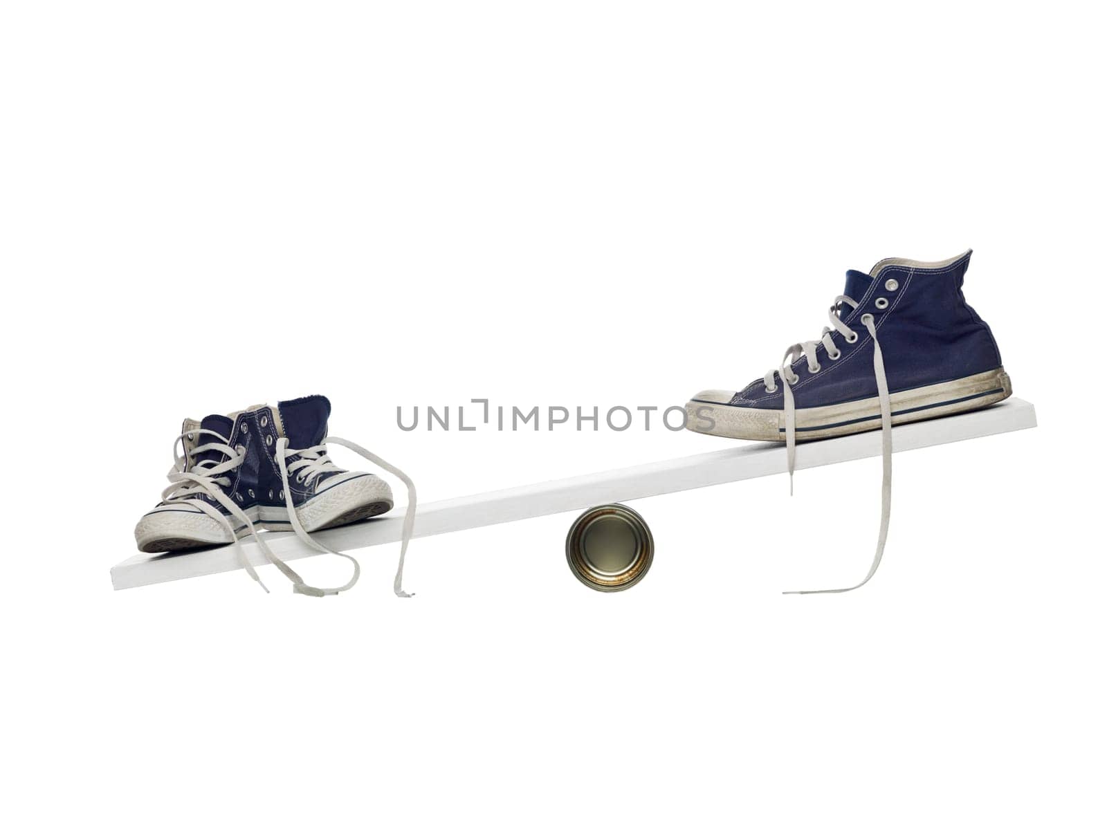 Balance between shoes with different size