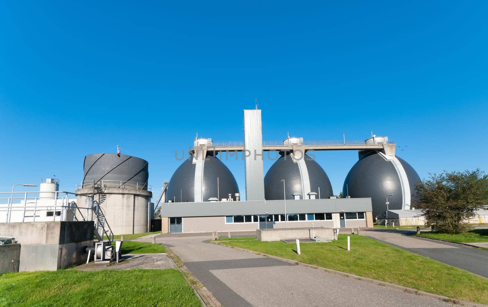 sludge digestion installation on a waste water plant. Here is methane produced and used for the energy supply for the plant