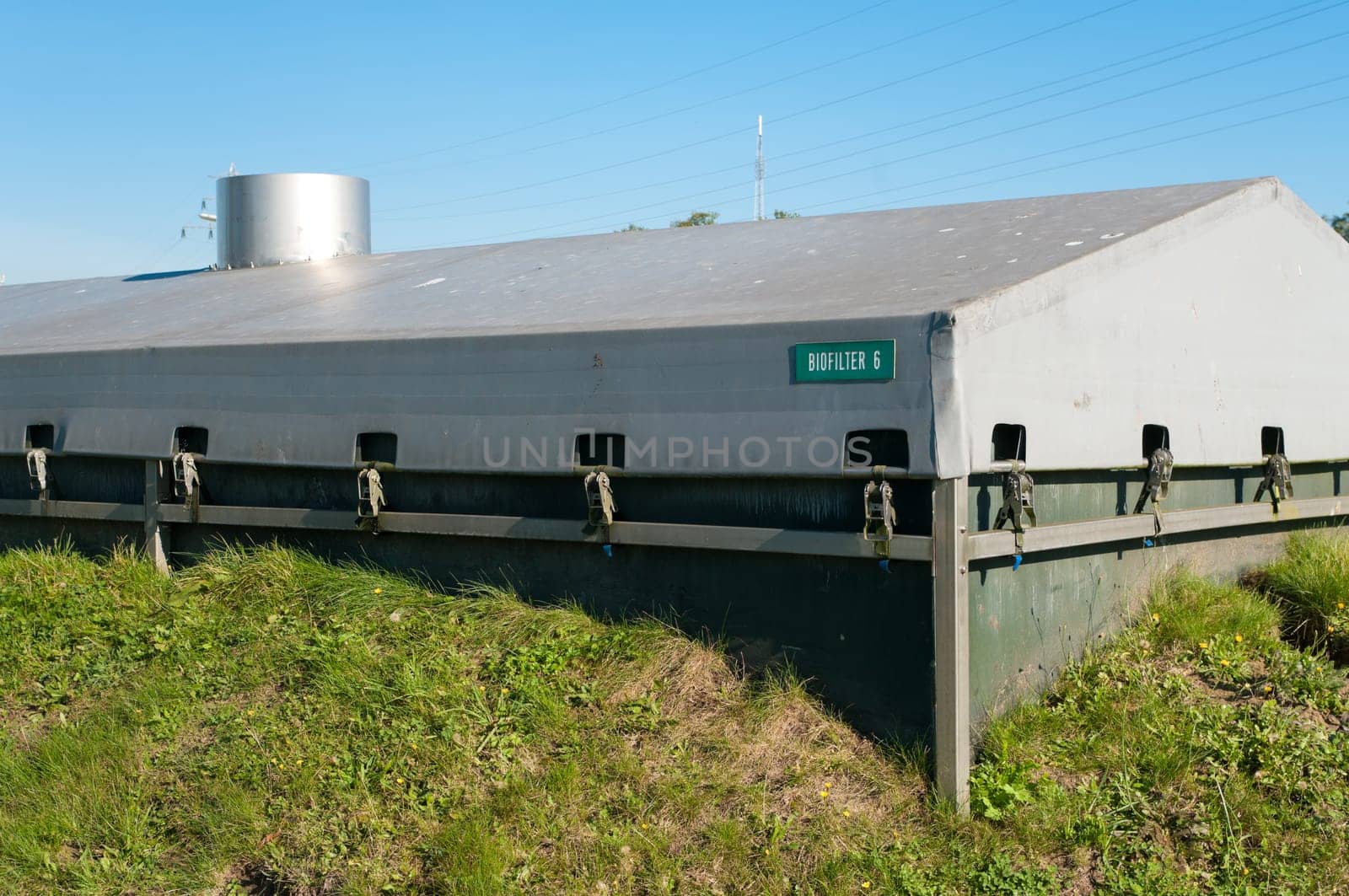 biofiltration installation on a waste water plant