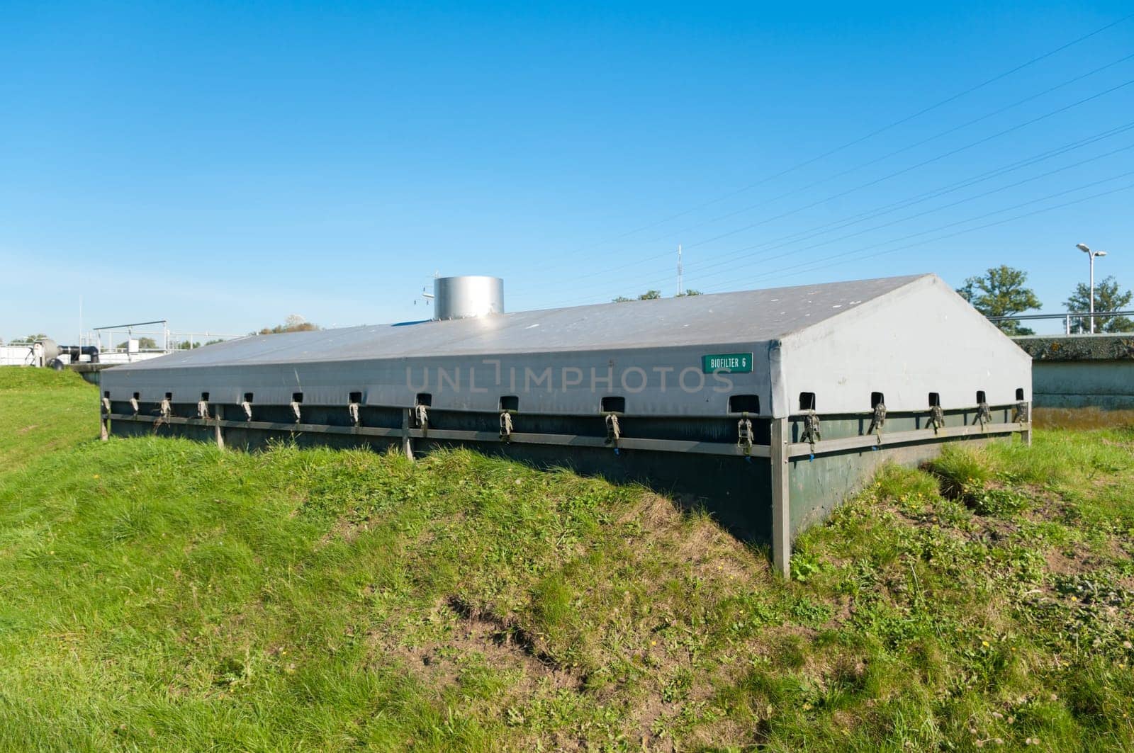 biofiltration installation on a waste water plant
