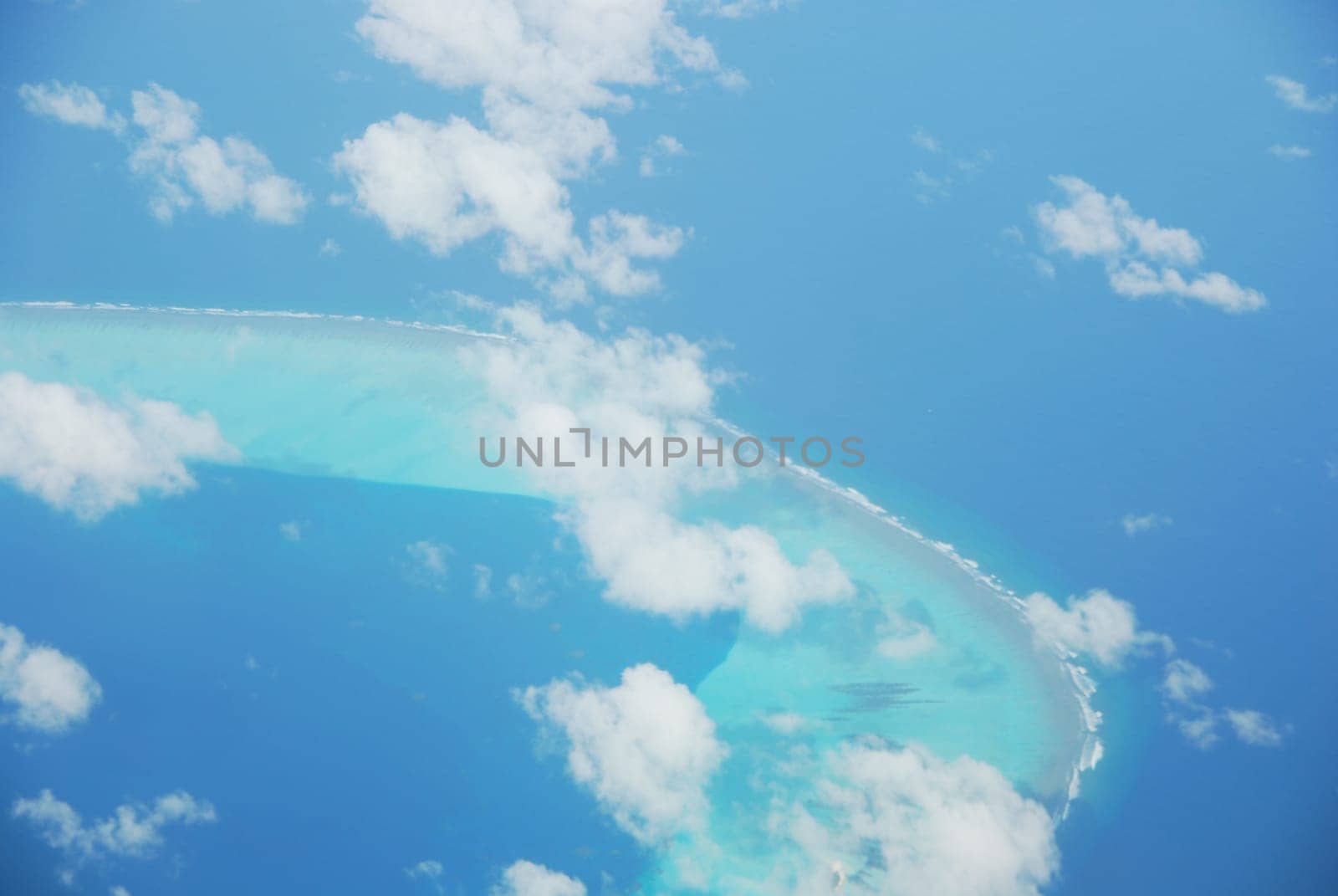 beautiful view of Maldives Island and gorgeous clouscape scene
