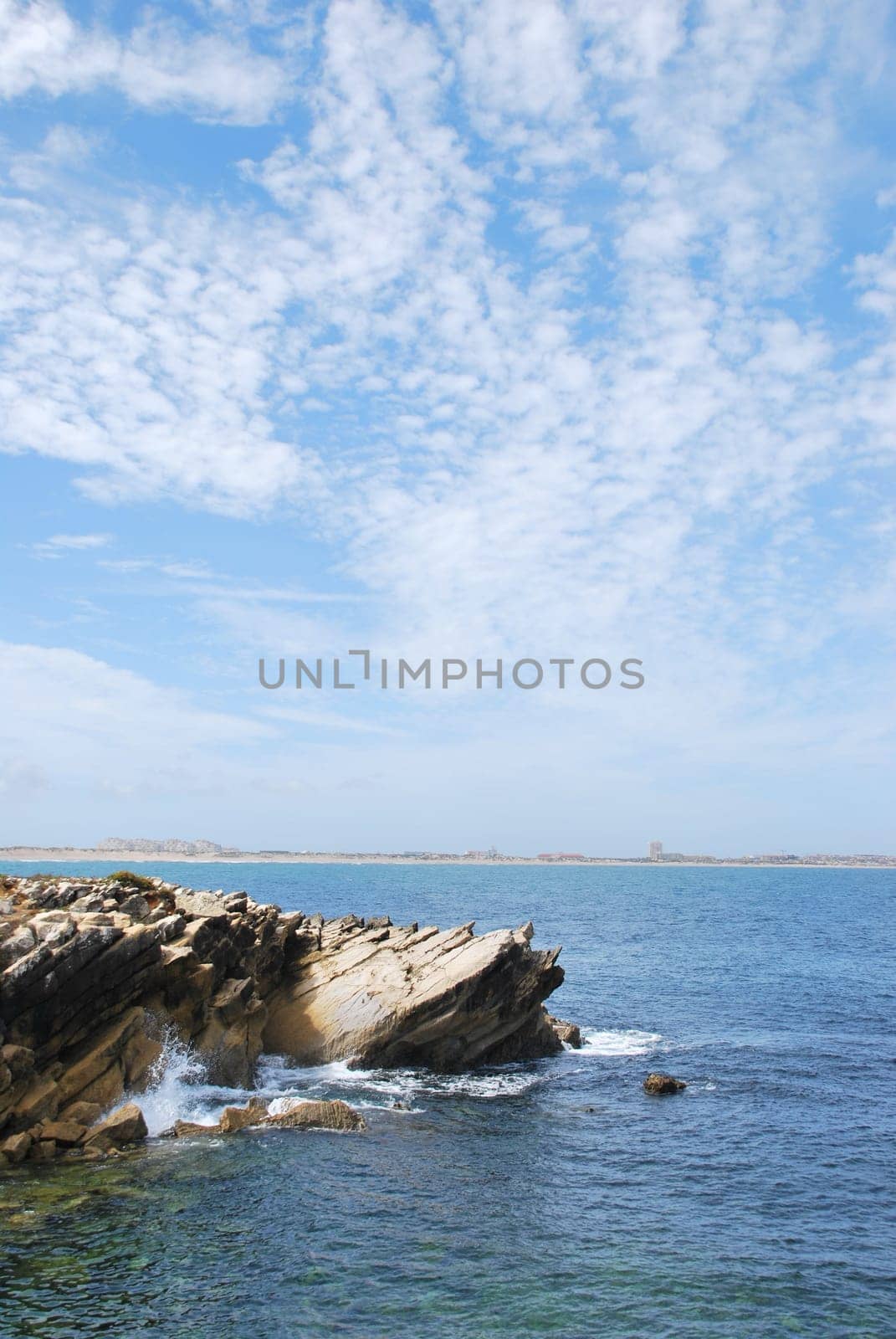 stunning and huge rock in Baleal Peniche beach, Portugal
