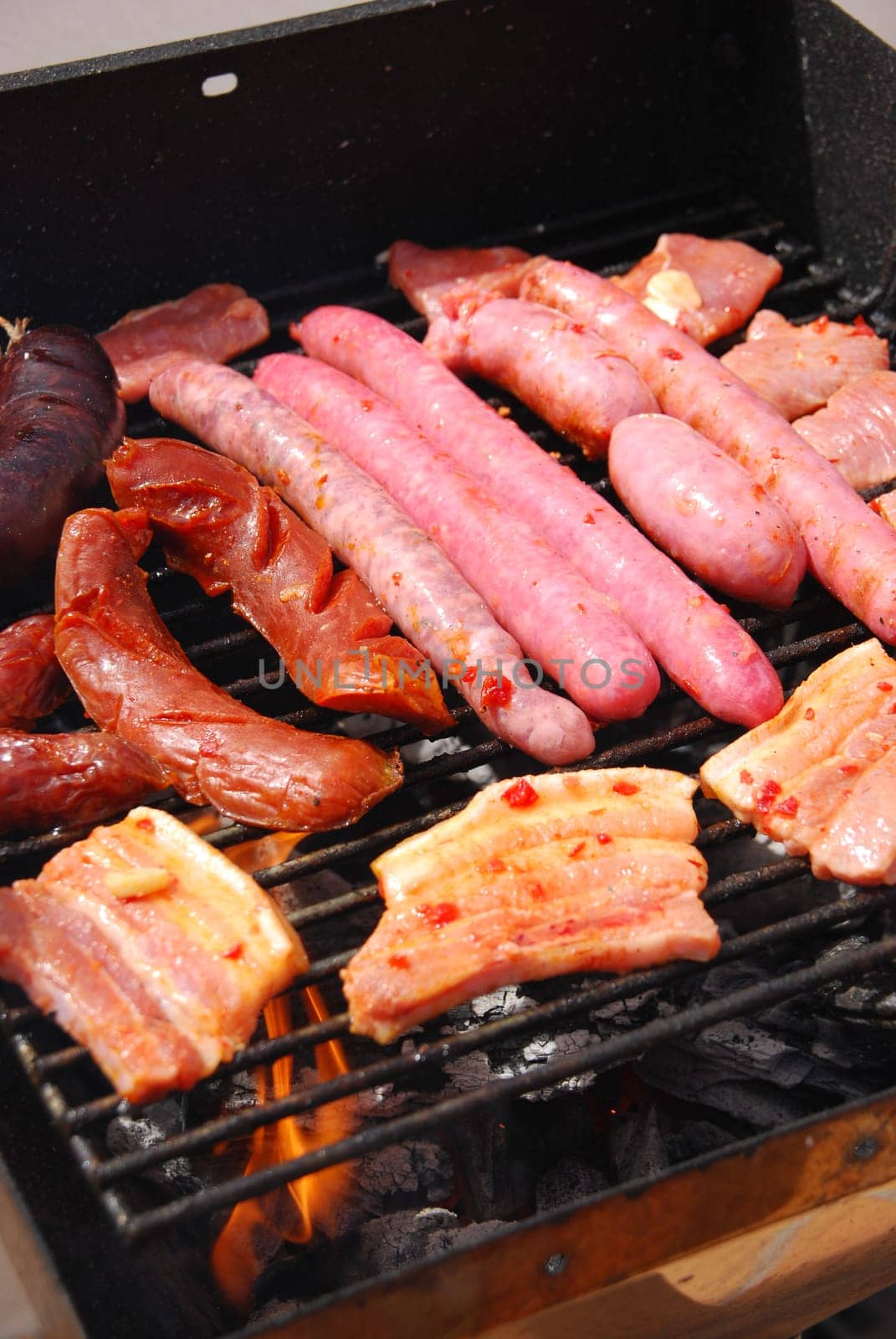 summer weekend with a delicious grilled fresh meat closeup