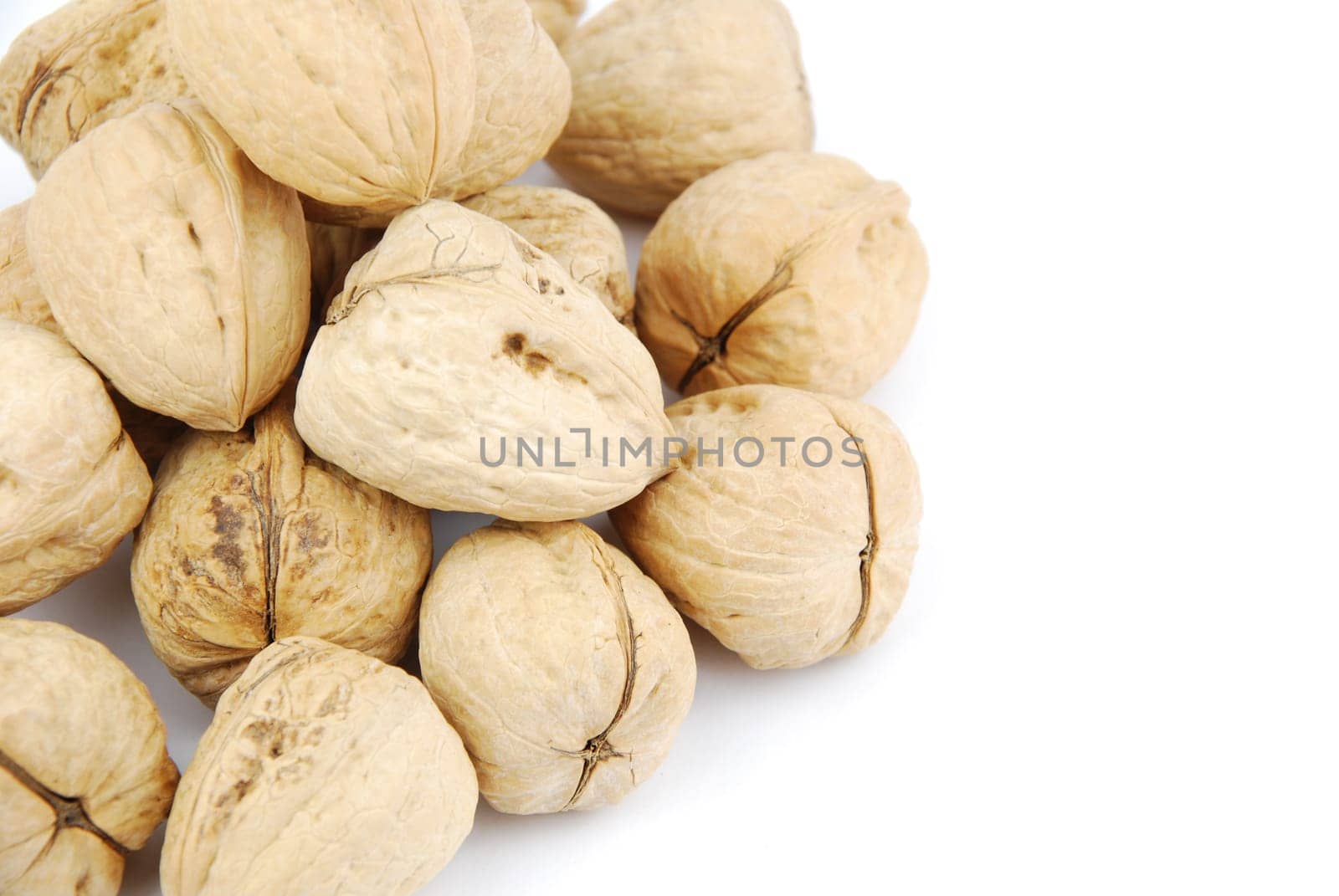 walnuts isolated on white background