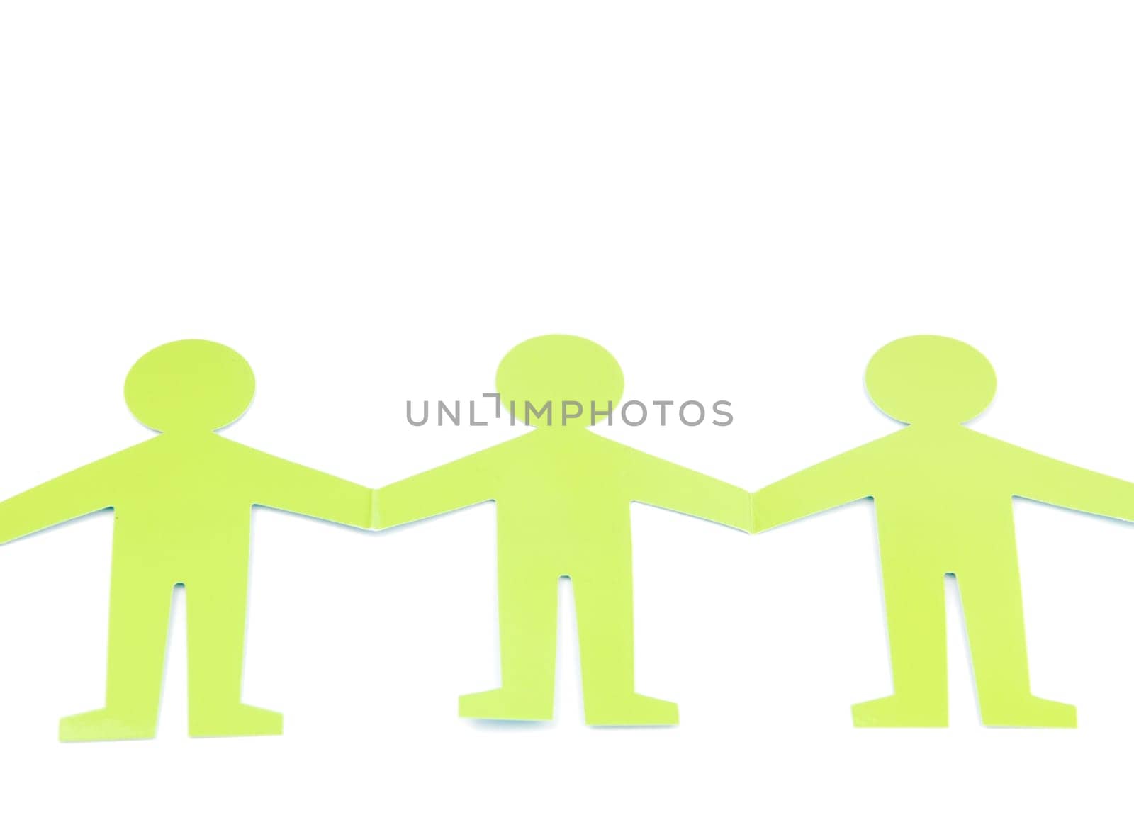 green figures representing people connected, concept for social networking