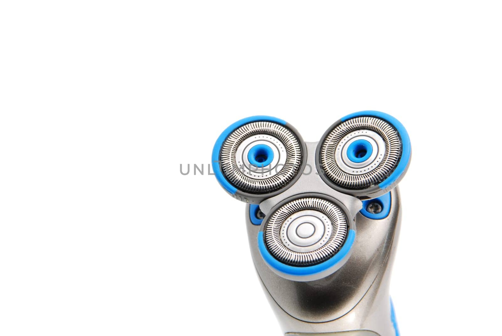 modern electric shaver isolated on white background
