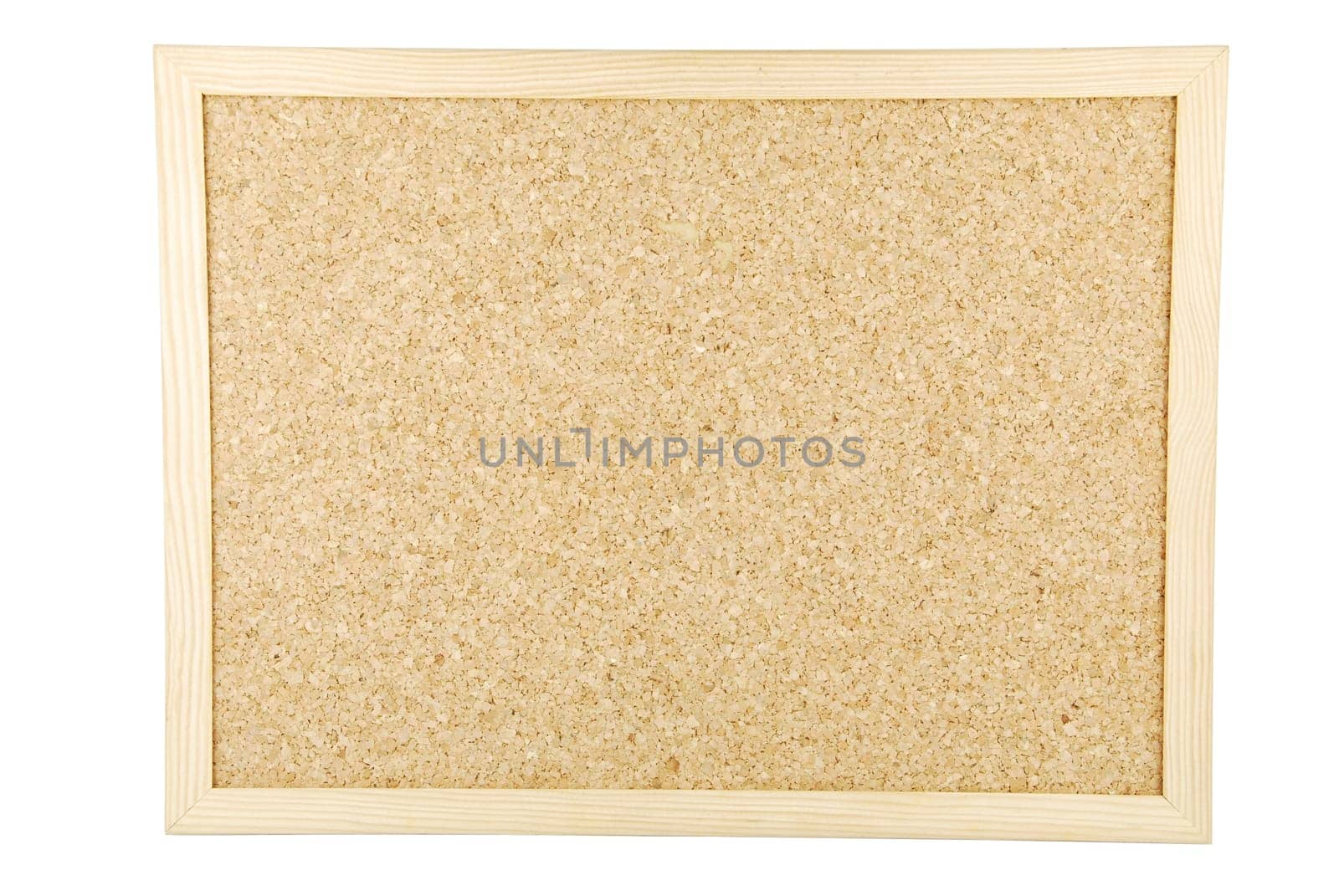 empty cork board isolated on white background (ideal to place messages)