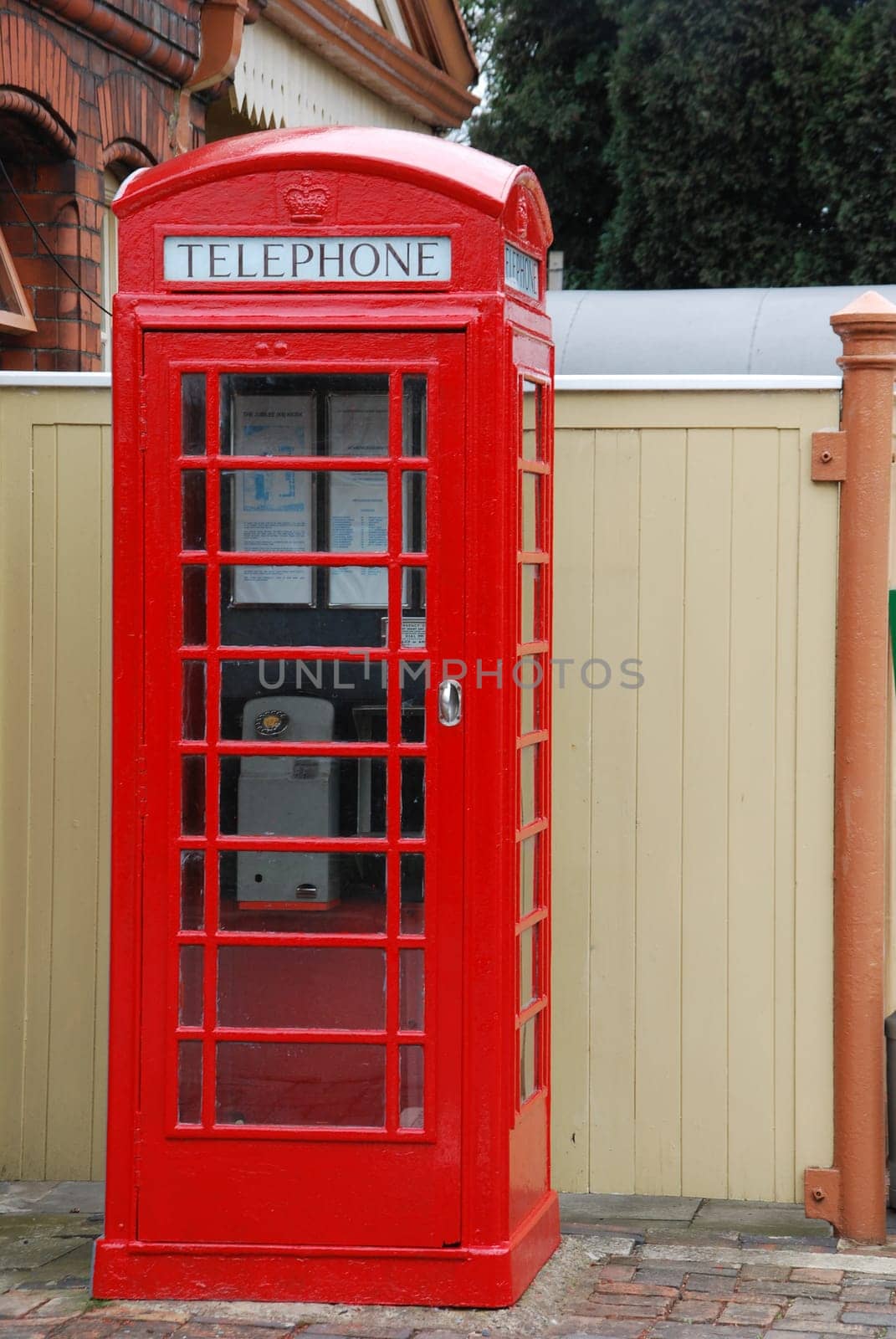 typical red telephone booth
