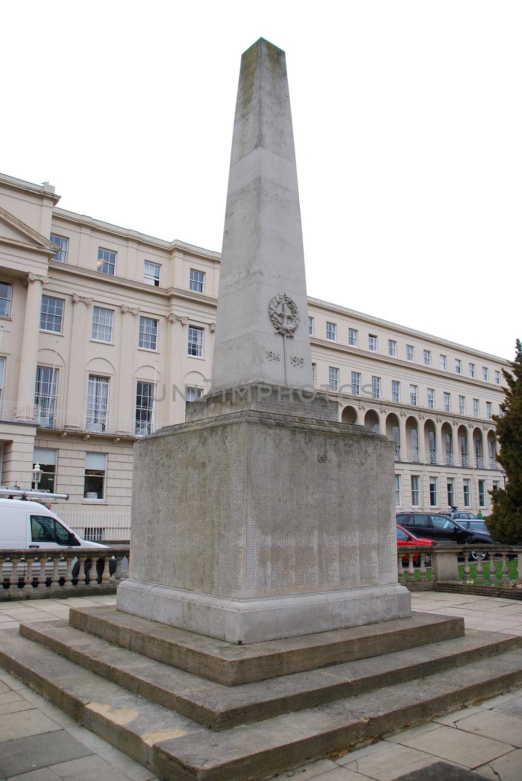 Cheltenham war memorial in front of the Municipal Buildings, England (UK)