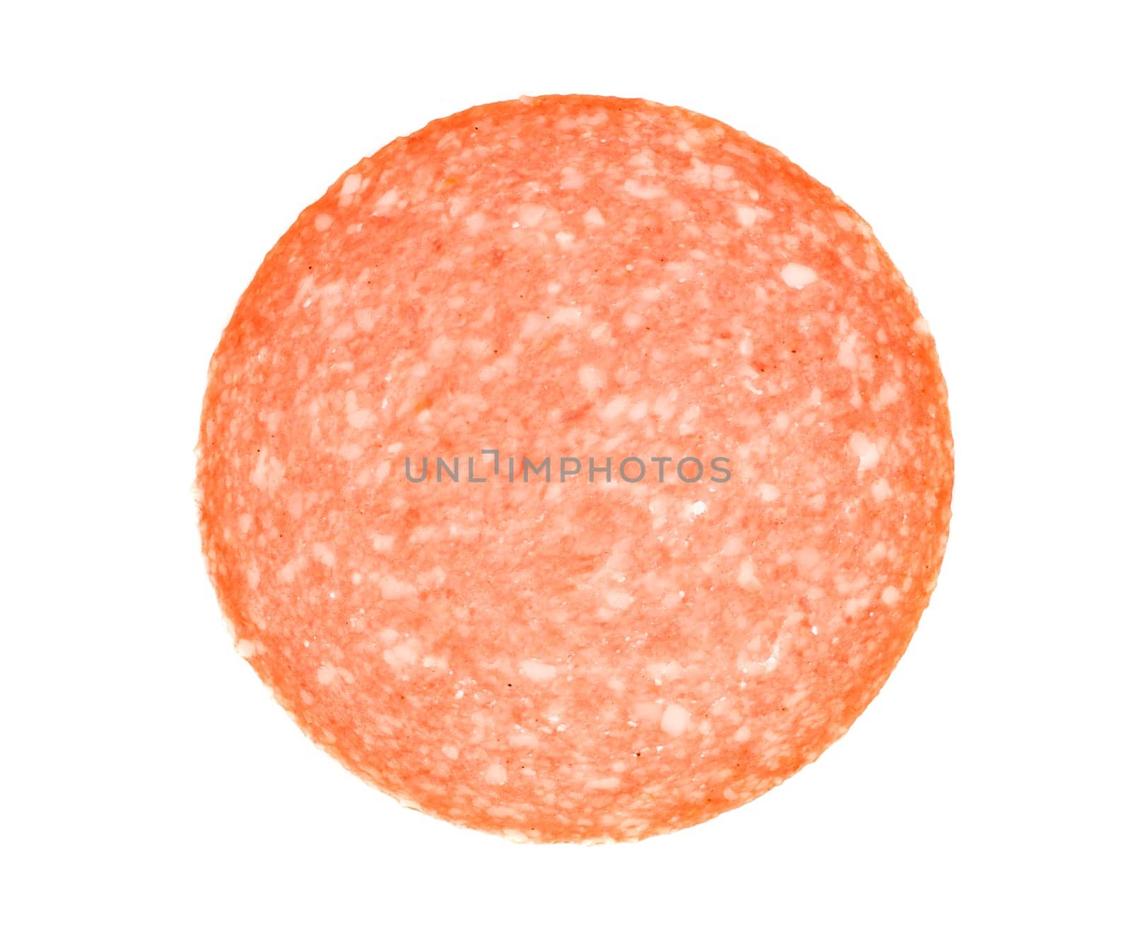 Salami isolated on white background