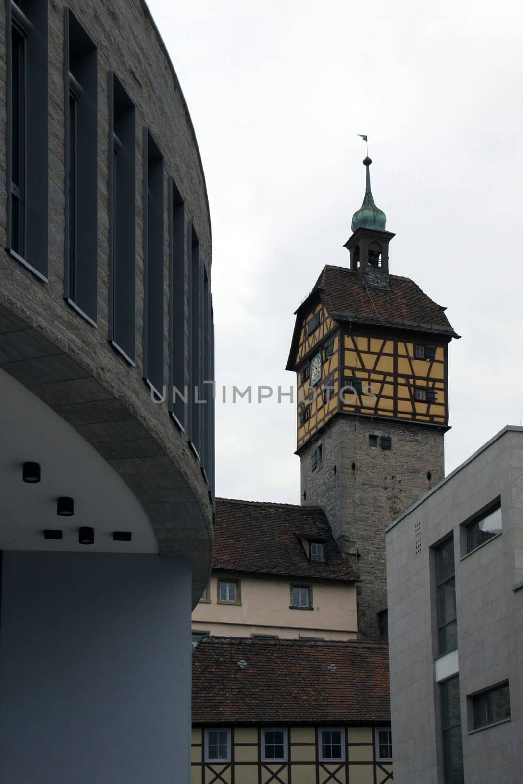 Josenturm and Kocherquartier architecture in Schwäbisch Hall